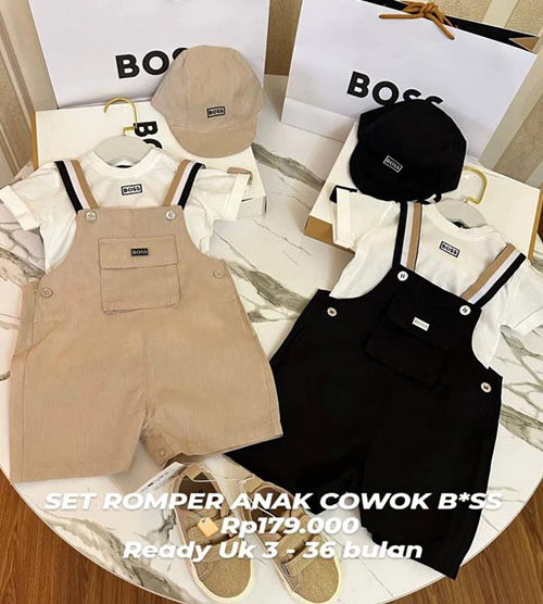 SET ROMPER ANAK COWOK BOSS